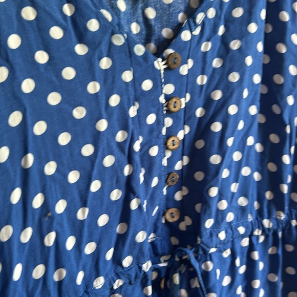 Blue Polka Dot Summer Dress - Picture 2 of 3